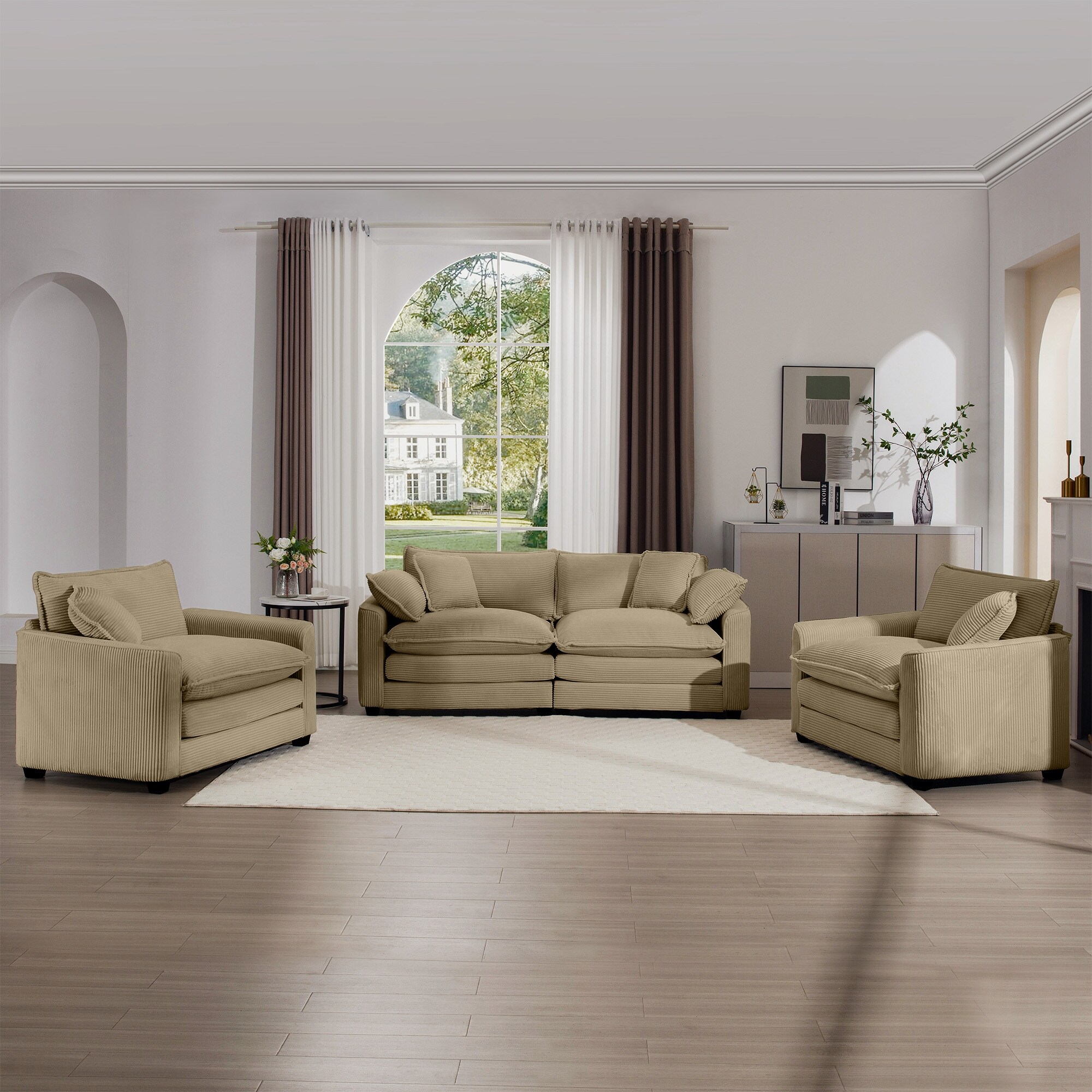 2+1+1Seater Flexible Combinations Sofa Set with One 2-Seater Sofas